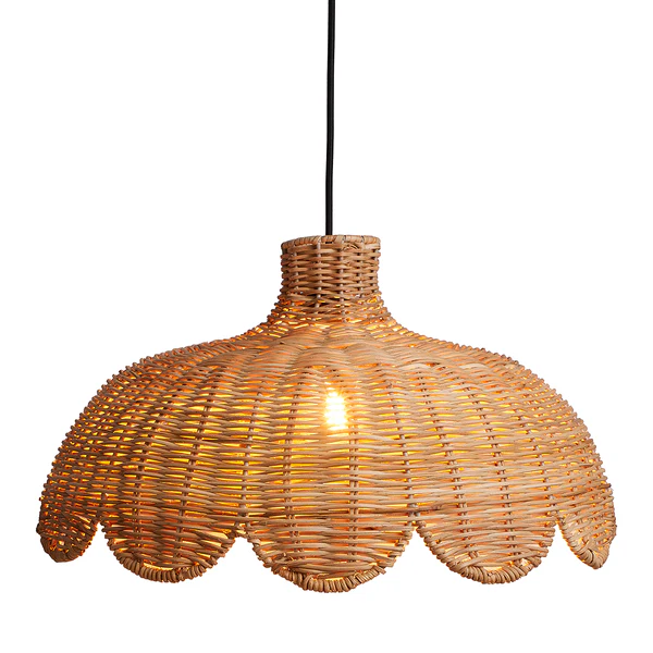 Hängeleuchte BLOMMA - Rattan - 1-flammig
