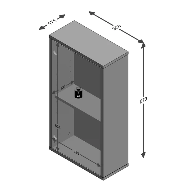 Hängeschrank Carrascal - Weiß - Image 3