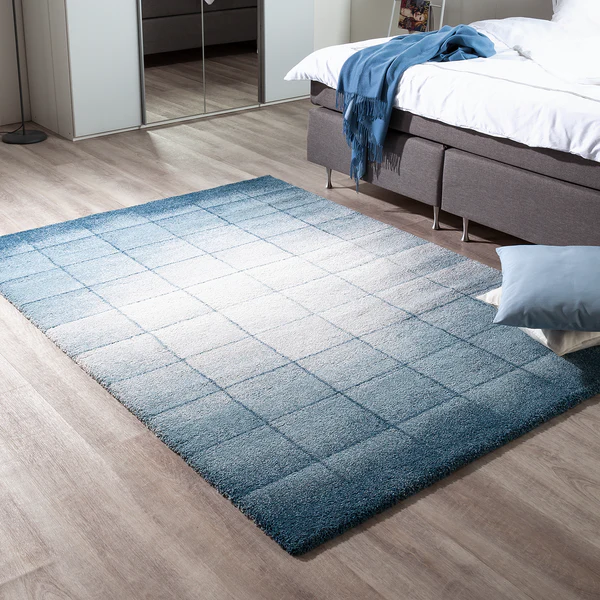 Hochflorteppich Beau Cosy - Mischgewebe - Blau / Grau - 120 x 170 cm - Image 2