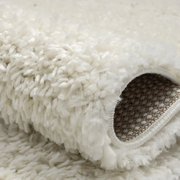 Hochflorteppich My Shaggy - Polypropylen / Jute - Creme - 80 x 250 cm - Image 5