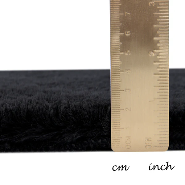 Hochflorteppich Sara I - Polyester - Schwarz - 70 x 120 cm - Image 4