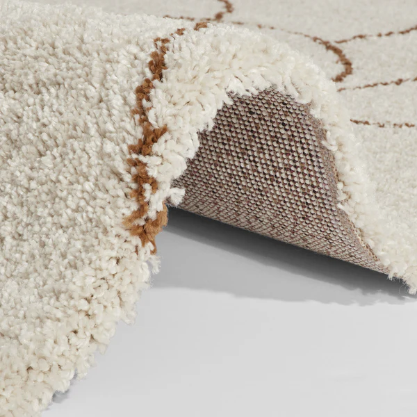 Hochflorteppich Thane - Polypropylen - Creme / Braun - 80 x 150 cm - Image 4