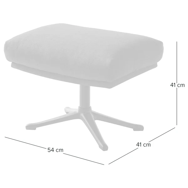 Hocker HEPBURN mit Kreuzfuß - Webstoff Saia / Echtleder Neka: Hellgrau / Schwarz - Schwarz - Image 9