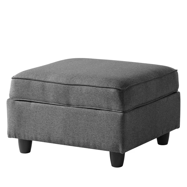 Hocker Lavara - Webstoff - Dunkelgrau