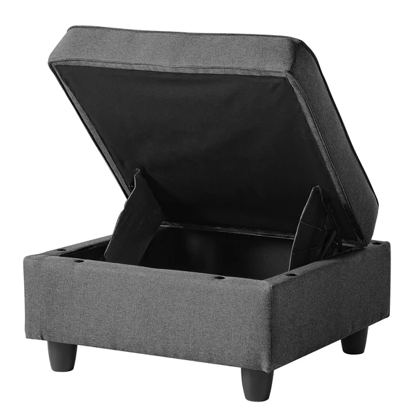 Hocker Lavara - Webstoff - Dunkelgrau - Image 2