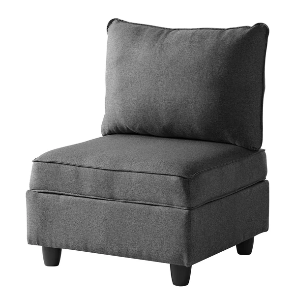 Hocker Lavara - Webstoff - Dunkelgrau - Image 3