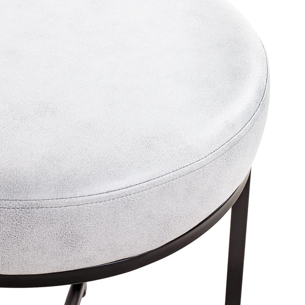 Hocker Tilbrook - Kunstleder / Metall - Lichtgrau - Image 3