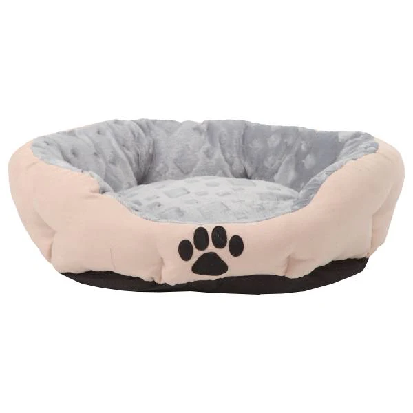 Hundebett Snow L - Polyester - Grau / Beige