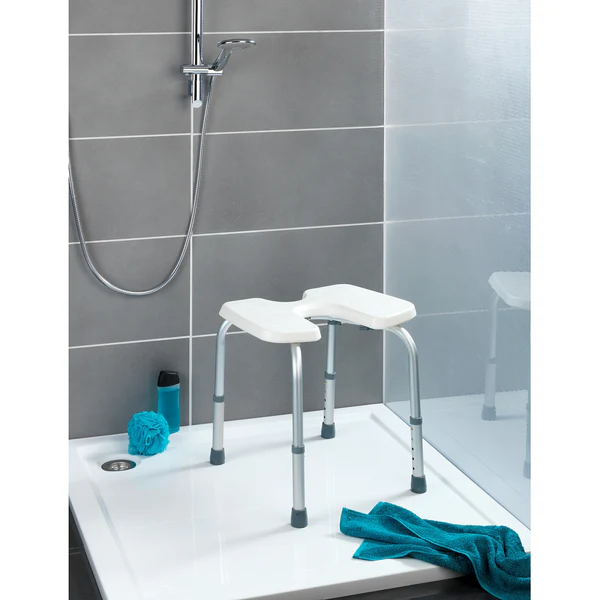 Hygienehocker Secura - Kunststoff / Aluminium - Weiß - Image 2