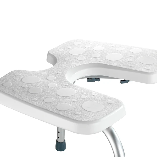 Hygienehocker Secura - Kunststoff / Aluminium - Weiß - Image 5