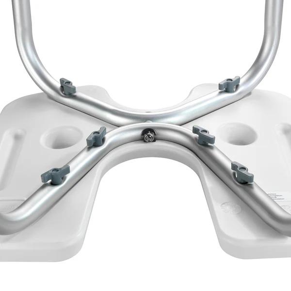 Hygienehocker Secura - Kunststoff / Aluminium - Weiß - Image 7