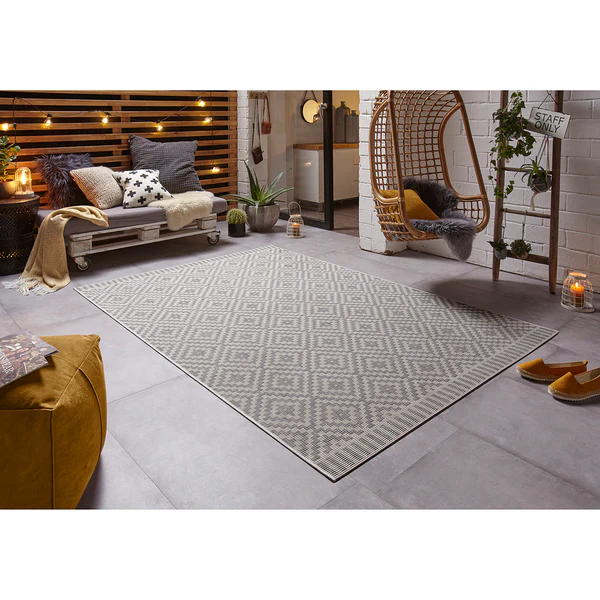 In-/Outdoorteppich Breeze - Polypropylen - Hellgrau - 120 x 170 cm - Image 2