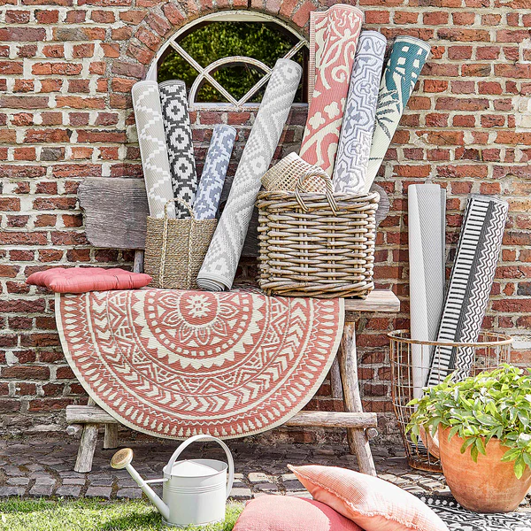 In-/Outdoorteppich COLOUR CLASH Mosaik I - Polypropylen, davon mind. 20% recyceltes - Schwarz / Weiß - 90 x 150 cm - Image 10