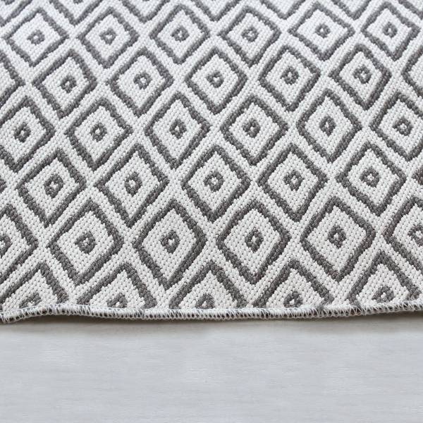 In-/Outdoorteppich Loki - Kunstfaser - Elfenbein / Grau - 80 x 150 cm - Image 10