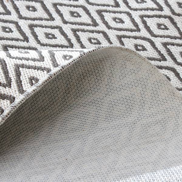 In-/Outdoorteppich Loki - Kunstfaser - Elfenbein / Grau - 80 x 150 cm - Image 11
