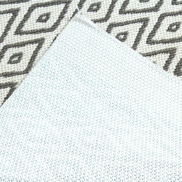 In-/Outdoorteppich Loki - Kunstfaser - Elfenbein / Grau - 80 x 150 cm - Image 5