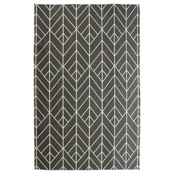 In-/Outdoorteppich M2K - Kunstfaser - Elfenbein / Grau - 80 x 150 cm - Image 4