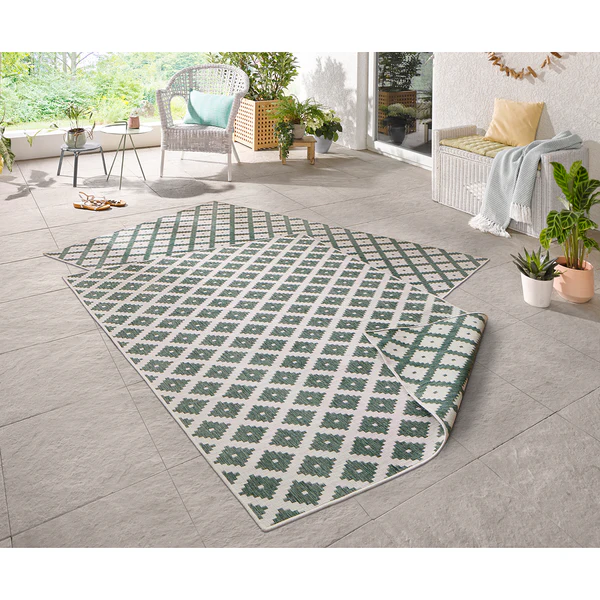In-/Outdoorteppich Nizza - Polypropylene - Dunkelgrün - 80 x 150 cm - Image 3