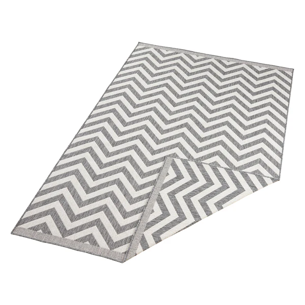 In-/Outdoorteppich Palma - Polypropylen - Grau - 80 x 150 cm - Image 3