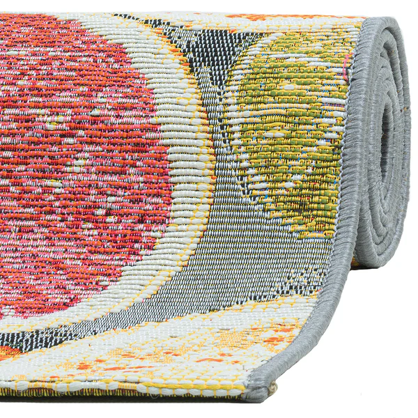 In-/ Outdoorteppich Rantum Beach 003 I - Kunstfaser - Orange / Mehrfarbig - 60 x 100 cm - Image 4