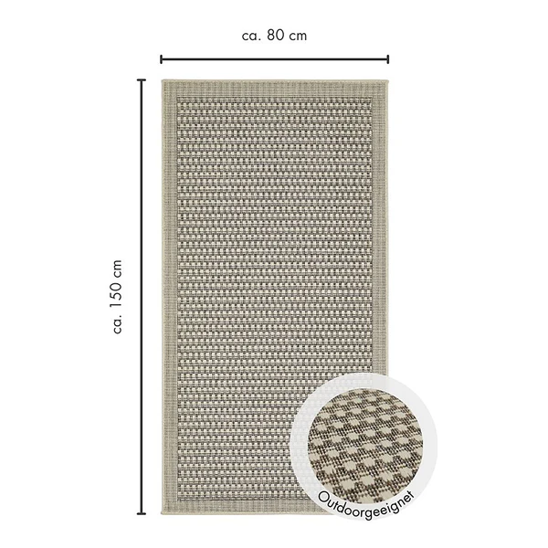 In-/Outdoorteppich Savannah I - Polypropylen - wendbar - Hellbraun - 80 x 150 cm - Image 18
