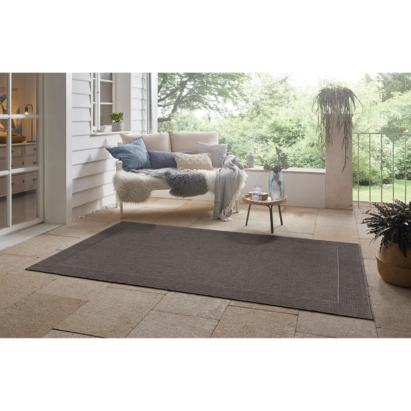 In-/Outdoorteppich Vena - Polypropylen - Anthrazit - 80 x 150 cm - Image 2