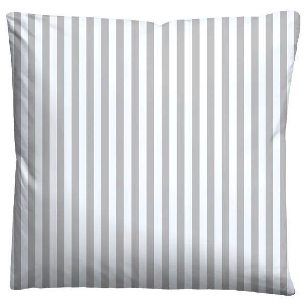 Jersey Bettwäsche Längsstreifen - Baumwolle - Grau - 155 x 220 cm + Kissen 80 x 80 cm - Image 4