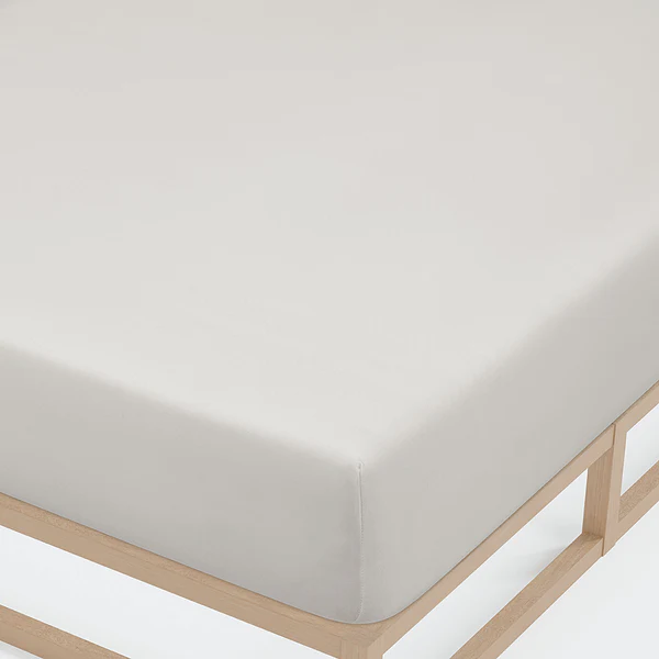 Jersey-Elastic-Spannbetttuch 0077866 - Baumwolle / Elasthan - Grau - 140-160 x 200-220 cm - Image 3