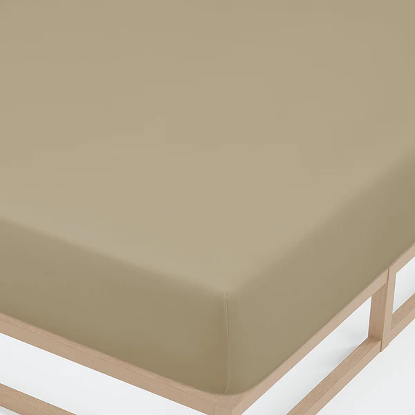 Jersey-Elastic-Spannbetttuch 0077866 - Baumwolle / Elasthan - Taupe - 140-160 x 200-220 cm - Image 3
