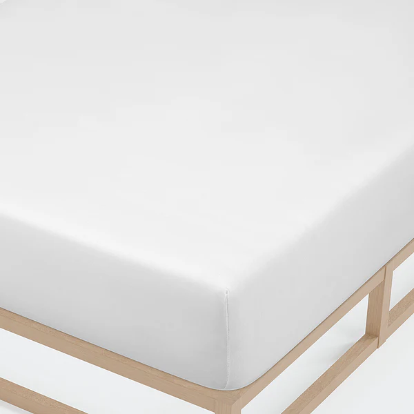 Jersey-Elastic-Spannbetttuch 0077866 - Baumwolle / Elasthan - Weiß - 140-160 x 200-220 cm - Image 3