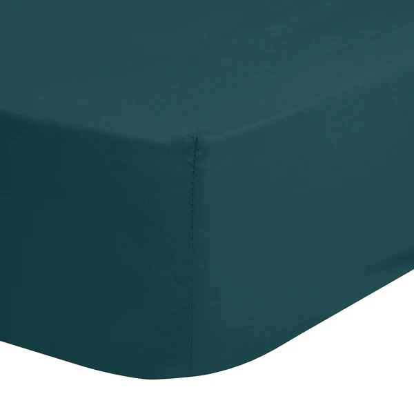 Jersey-Spannbettlaken Henty - Baumwolle - Petrol - 100 x 200 cm
