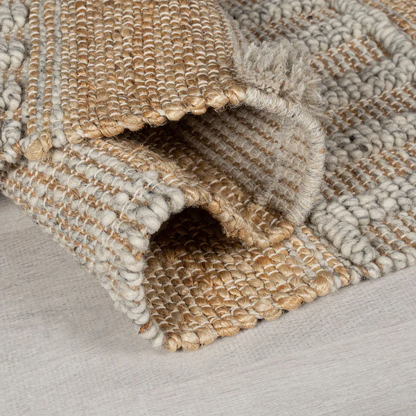 Juteläufer Medina - Jute / Wolle - Grau - Image 3