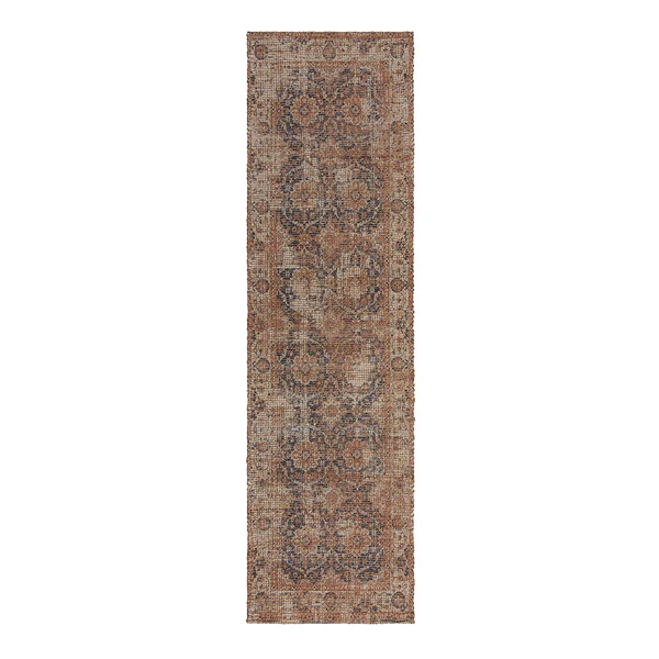 Juteläufer Miley Traditional - Jute - Rot / Blau - 60 x 230 cm