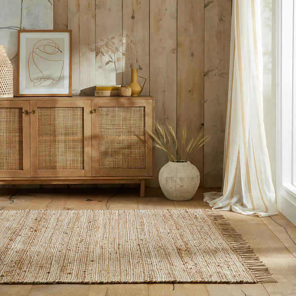 Juteteppich Levi - Jute / Baumwolle - Weiß - 80 x 150 cm - Image 2