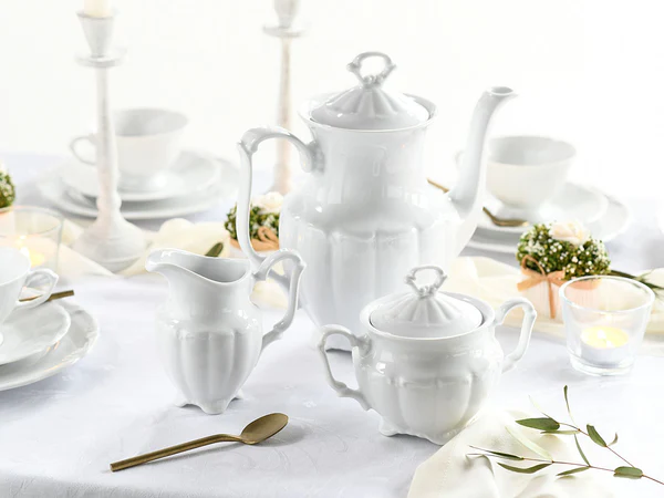 Kaffeegarnitur Maria Theresia - Porzellan - Weiß - 3-teilig - Image 3