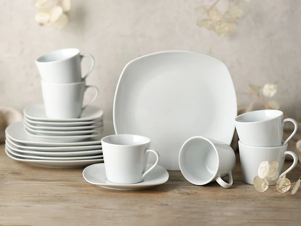 Kaffeeservice Amelie - Porzellan - Weiß - 18-teilig - Image 3