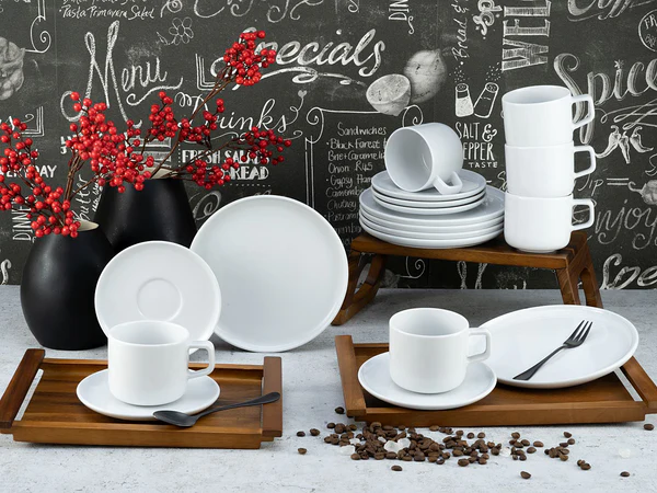 Kaffeeservice Chef Collection - Porzellan - 18-teilig - Weiß