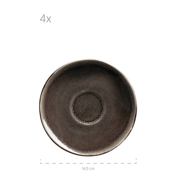 Kaffeetassen Niara Organic 8-teilig - Keramik - Schwarz / Braun - Image 6