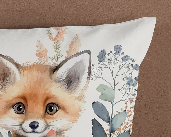 Kinderbettwäsche Fuchs - Baumwolle - Grün - 140 x 200/220 cm + Kissen 70 x 60 cm - Image 4