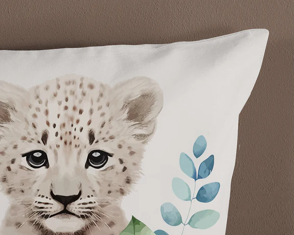 Kinderbettwäsche Leopard - Baumwolle - Pink - 135 x 200 cm + Kissen 80 x 80 cm - Image 4