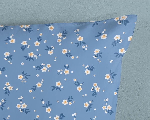Kinderbettwäsche Pferde - Baumwolle - Blau - 140 x 200 cm + Kissen 90 x 70 cm - Image 4