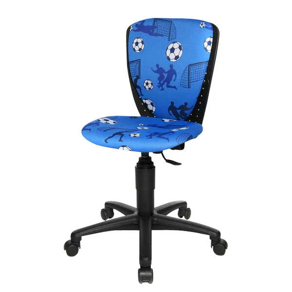 Kinderdrehstuhl S'cool - Webstoff / Kunststoff - Blau / Schwarz