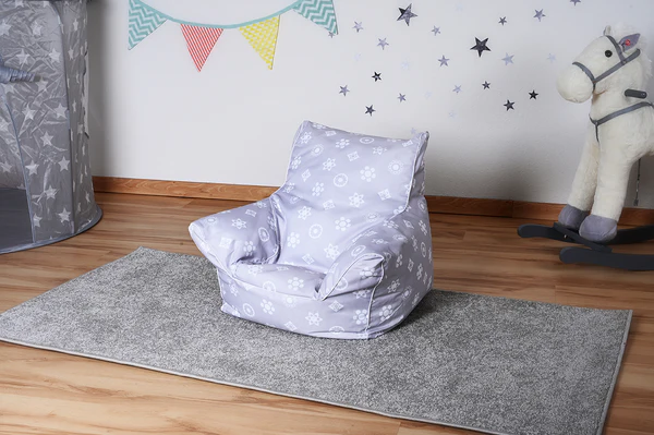 Kindersitzsack Royal Grey - Grau - Baumwollstoff - 40 x 50 x 43 cm - Image 2