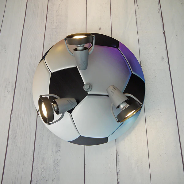 Kinderzimmerleuchte Fußball IV - Eisen / Polyacryl - 3-flammig - Image 3