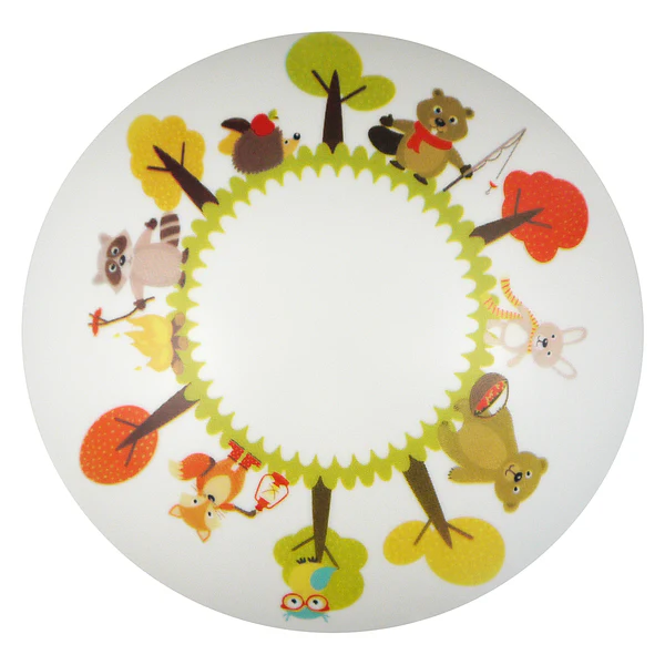 Kinderzimmerleuchte Waldtiere IV - Polyacryl - 5-flammig