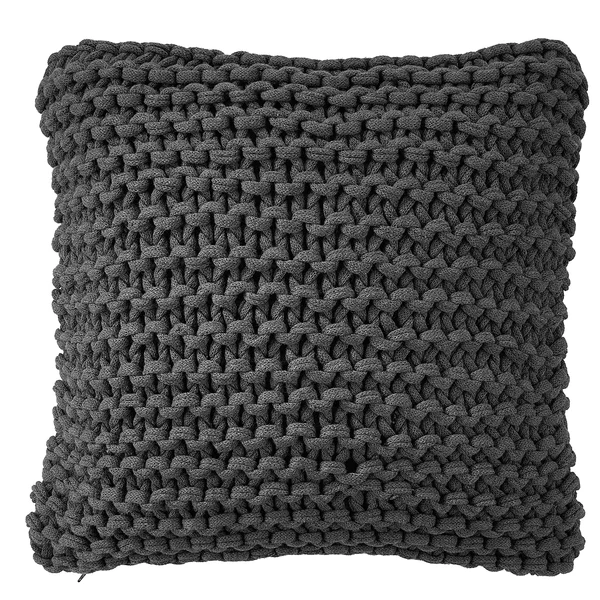 Kissen SOFT NEEDLE - Baumwolle / Polyester - Anthrazit