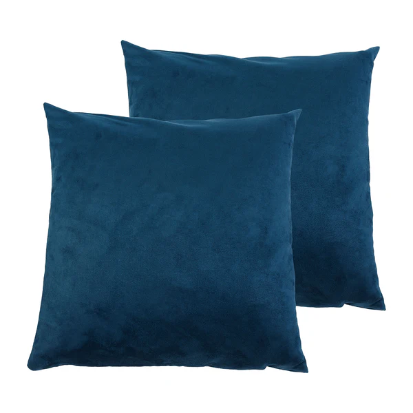 Kissenbezug Alcatraz (2er-Set) - Kunstfaser - Marineblau - 40 x 40 cm