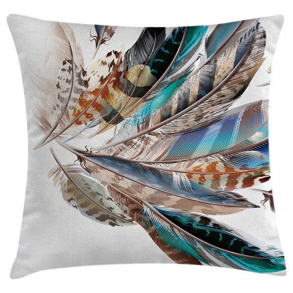 Kissenbezug Contour-Feder-Mode - Polyester - Braun - 40 x 40 cm