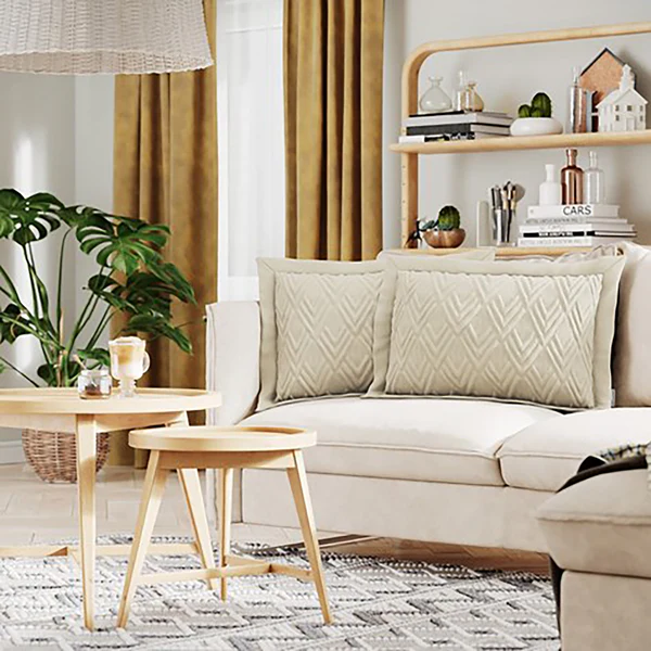 Kissenbezug Helia (2er-Set) - Polyester - Beige - 50 x 70 cm - Image 2