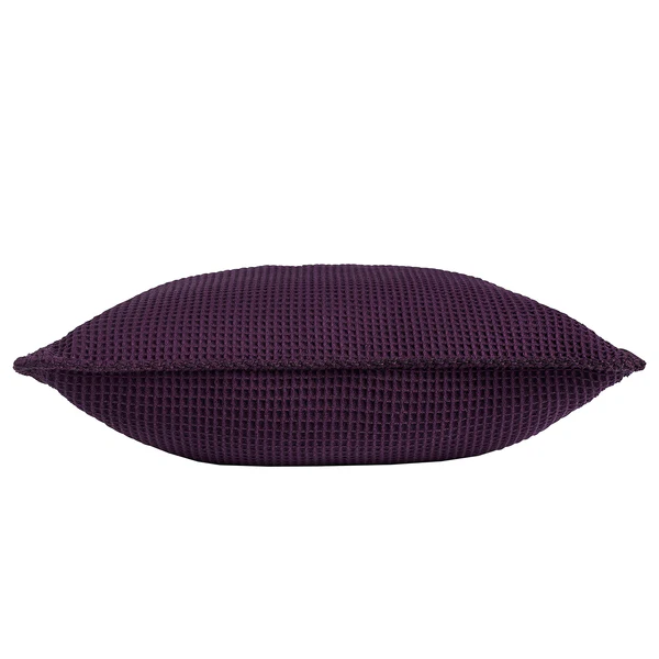 Kissenbezug La Diva Maison - Waffelpique - Brombeere - 50 x 50 cm